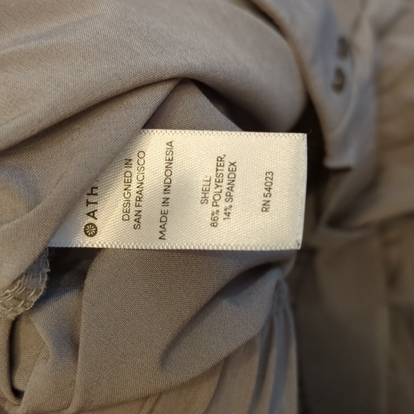 Athleta Featherlight Paper Bag High Tie Waist Women's Light Gray Pants 10P - Picture 6 of 7
